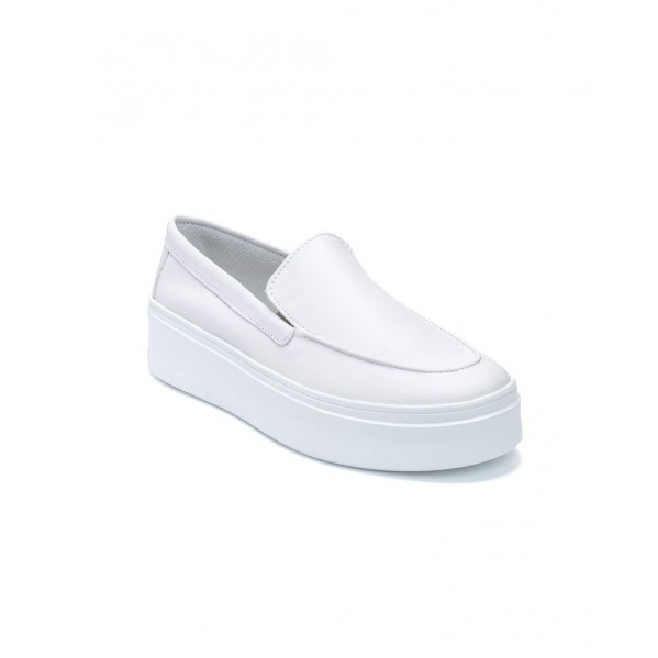 Γυναικεία δερμάτινα loafers Frau 36M1 Mousse XL Λευκά