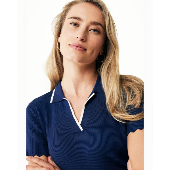 Γυναικεία rib μπλούζα Mexx MF006607741W Μπλε