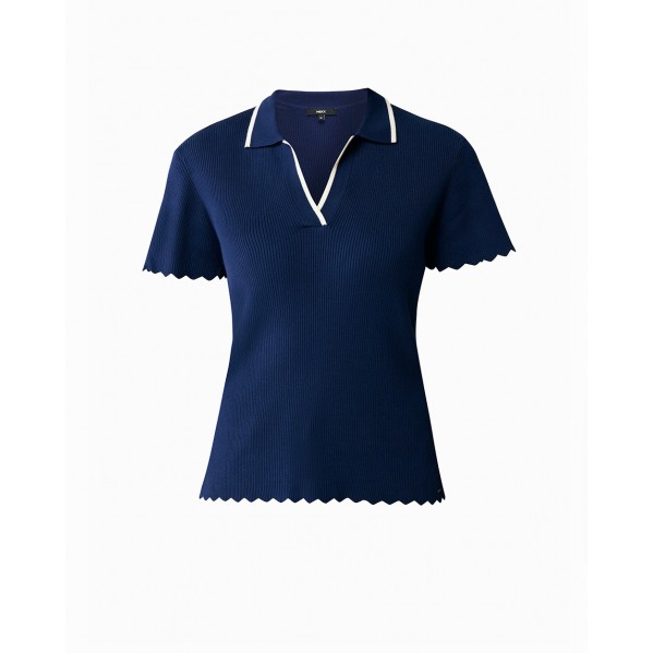 Γυναικεία rib μπλούζα Mexx MF006607741W Μπλε
