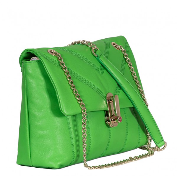 Γυναικεία δερμάτινη τσάντα ώμου-χιαστί Ted Baker 255526 πράσινο